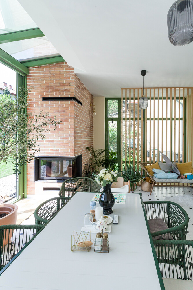 Grădina de vară vitrată este „inima” spațiului