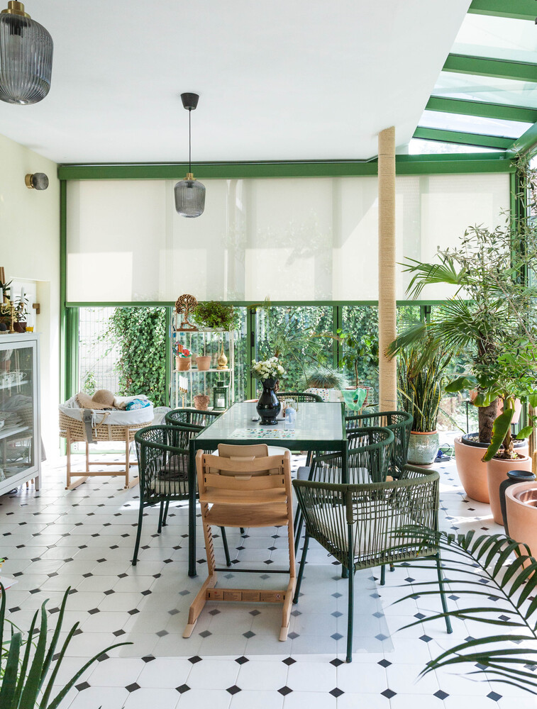 Grădina de vară vitrată este „inima” spațiului