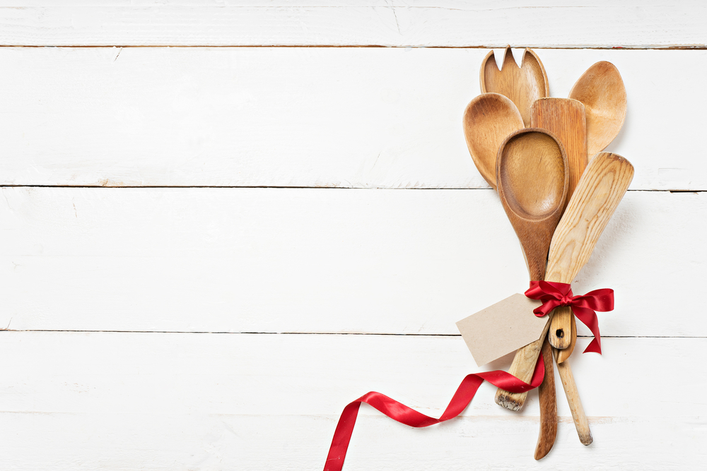 ustensile din lemn de bucătărie cadou de Crăciun 