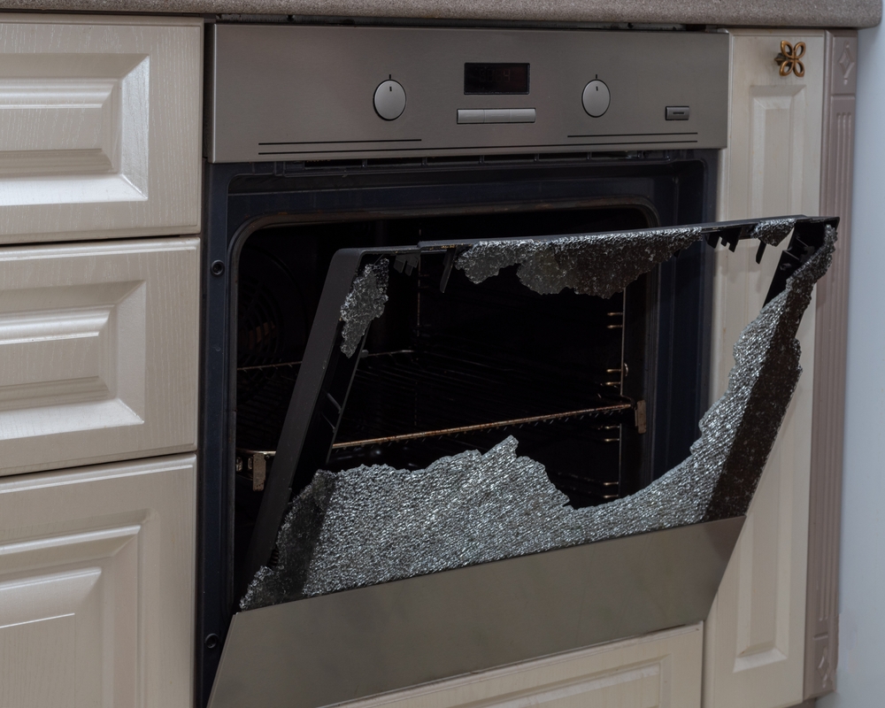 aragaz cu ușa stricata spartă