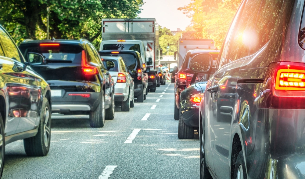 trafic rutier aglomerație produce praf negru