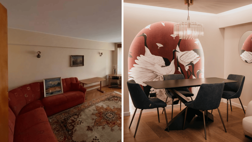 before and after apartament vechi focsani